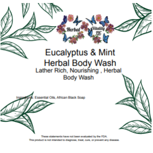 EUCALYPTUS & MINT HERBAL BODY WASH 16 OZ