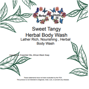 SWEET TANGY HERBAL BODY WASH 16 OZ